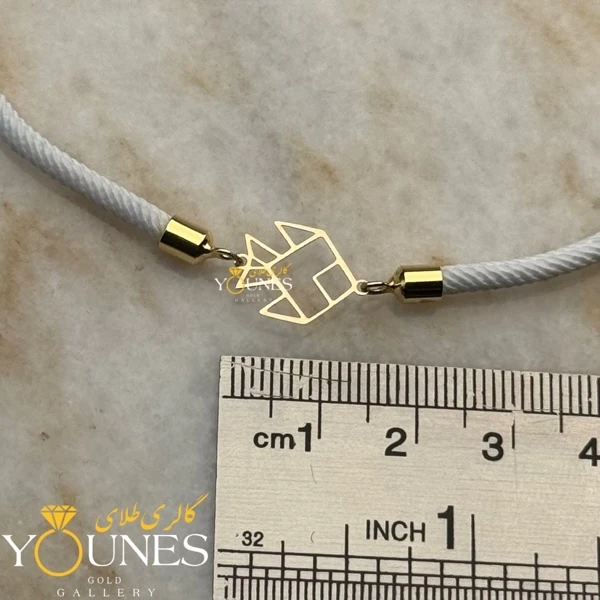 دستبند ماهی اوریگامی طلا لیزری